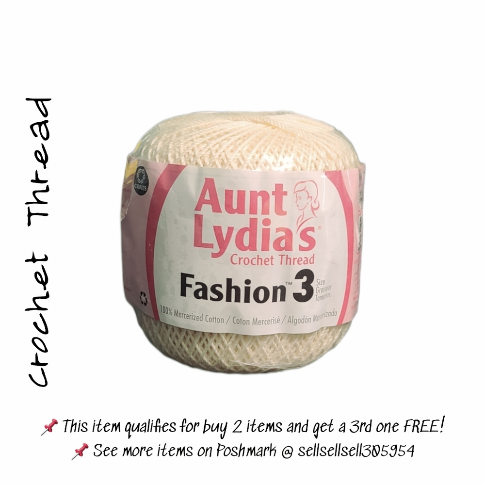 📌 *Crochet Thread - New Aunt Lydia's D-3 E-4 Super Fine Fashion Crotchet Thread